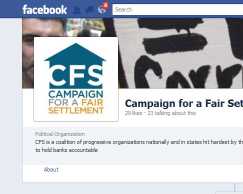 CFS - Facebook page. Another example of the logo 'in the wild'.